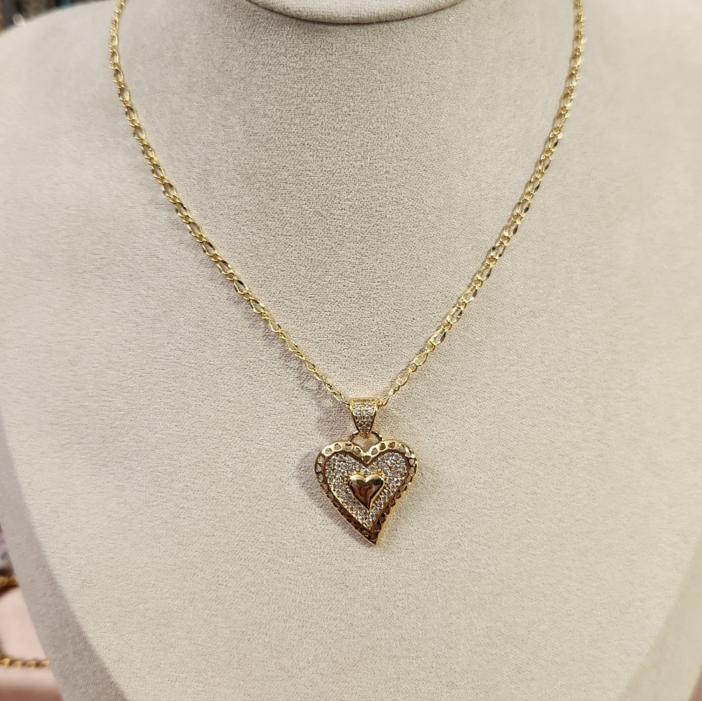 18k Gold Plated Heart Necklace